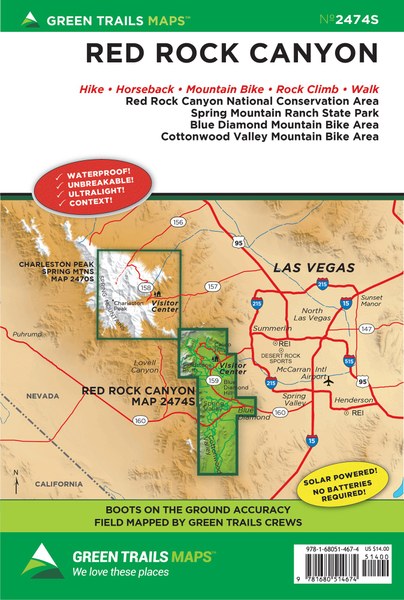 Red Rock Canyon, NV No. 2474S: Green Trails Maps