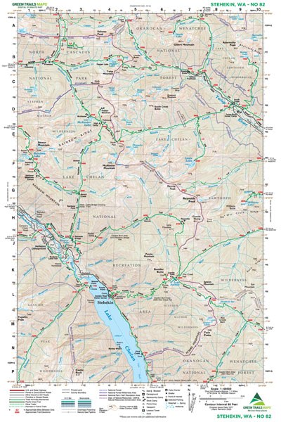 Stehekin, WA No. 82: Green Trails Maps