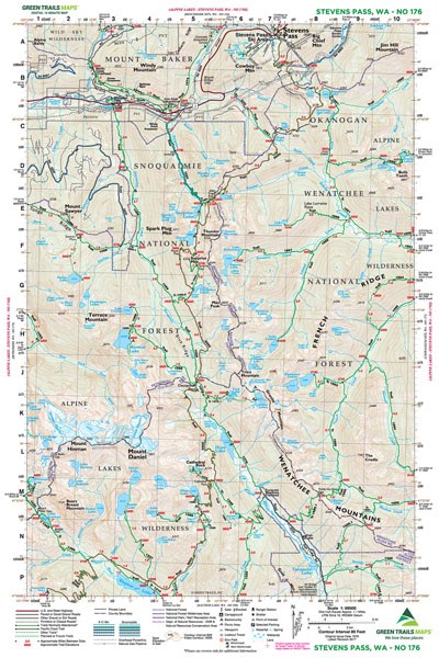 Stevens Pass, WA No. 176: Green Trails Maps