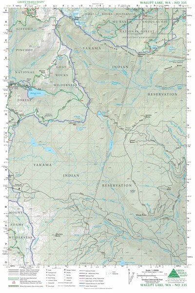 Walupt Lake, WA No. 335: Green Trails Maps