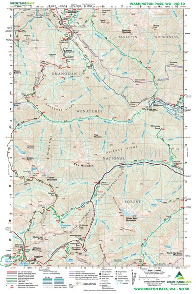 Washington Pass, WA No. 50: Green Trails Maps