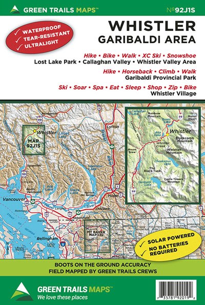 Whistler, BC Canada No. 92J1S: Green Trails Maps