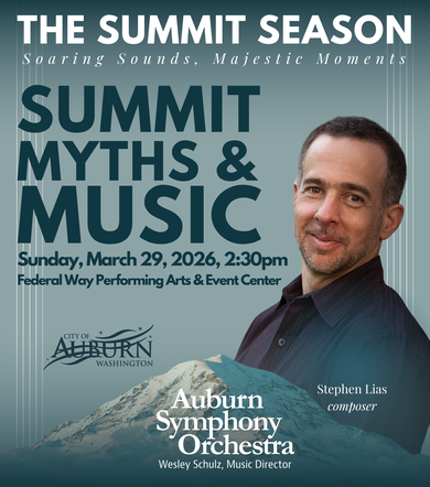 Mountaineers Table at Summit, Myths & Music Concert