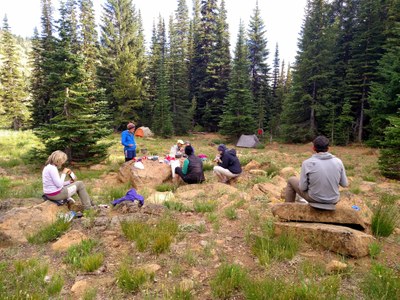 BACKPACKING BUILDING BLOCKS (B3) COURSE:  Practice "Camp"