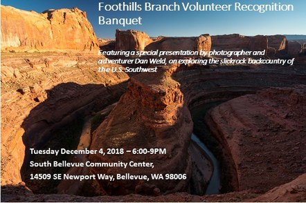 Foothills Branch Annual Social and Volunteer Recognition Banquet