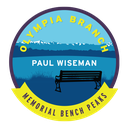 Olympia Branch Paul Wiseman Memorial Bench Peaks