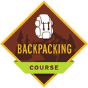 This badge represents successful completion of our Backpacking Course, which enables you to safely enjoy overnight trips into the backcountry.