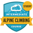 Intermediate Alpine Climbing Course Student