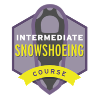 This badge represents successful completion of the Intermediate Snowshoeing Course.