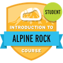 Introduction to Alpine Rock Course Student