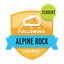 Following Alpine Rock Course Student